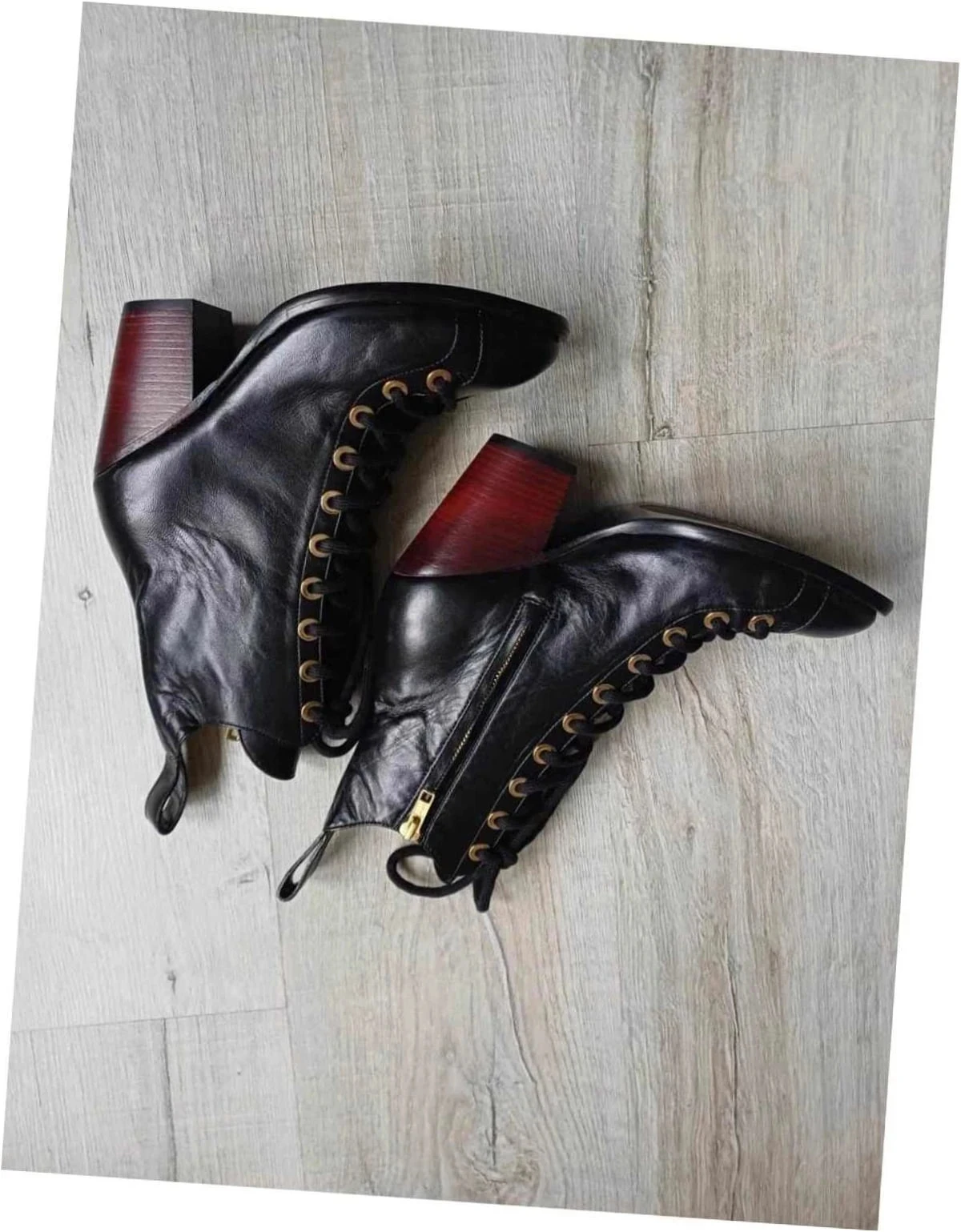 Pièce de créateur Bottines à lacets en cuir Victoria/Tomas – Pointure 36 neuve – photo 2
